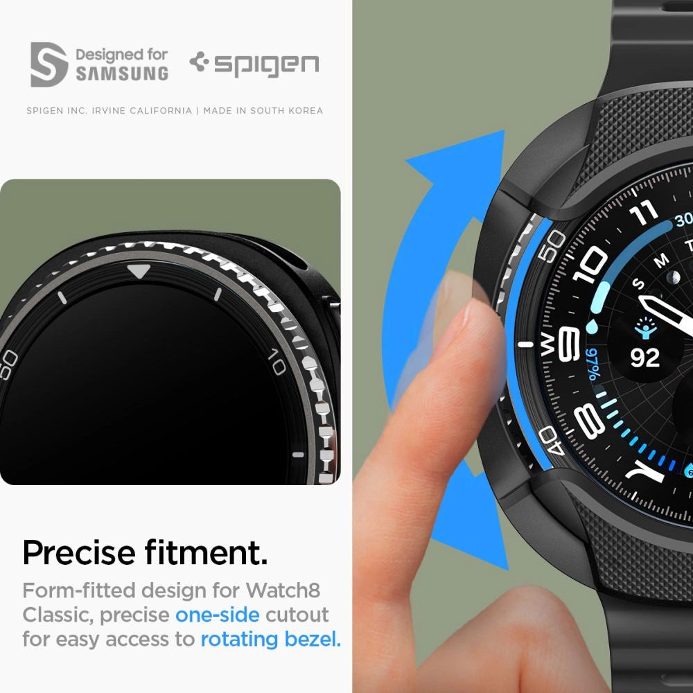 Spigen Liquid Air Case for Samsung Galaxy Watch 8 Classic 46mm - Black_12