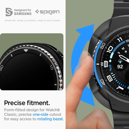 Spigen Liquid Air Case for Samsung Galaxy Watch 8 Classic 46mm - Black_12