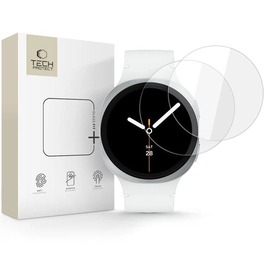 Tech-Protect Glass Fit+ 2-pack tempered glass for Samsung Galaxy Watch 8 40mm - transparent_0