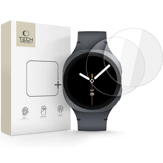 Tech-Protect Glass Fit+ 2-pack tempered glass for Samsung Galaxy Watch 8 44 mm - transparent_0