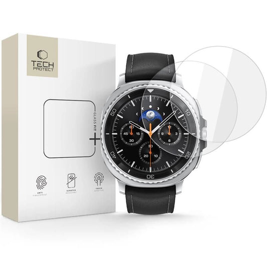 Tech-Protect Glass Fit+ 2-pack tempered glass for Samsung Galaxy Watch 8 Classic 46 mm - transparent_0