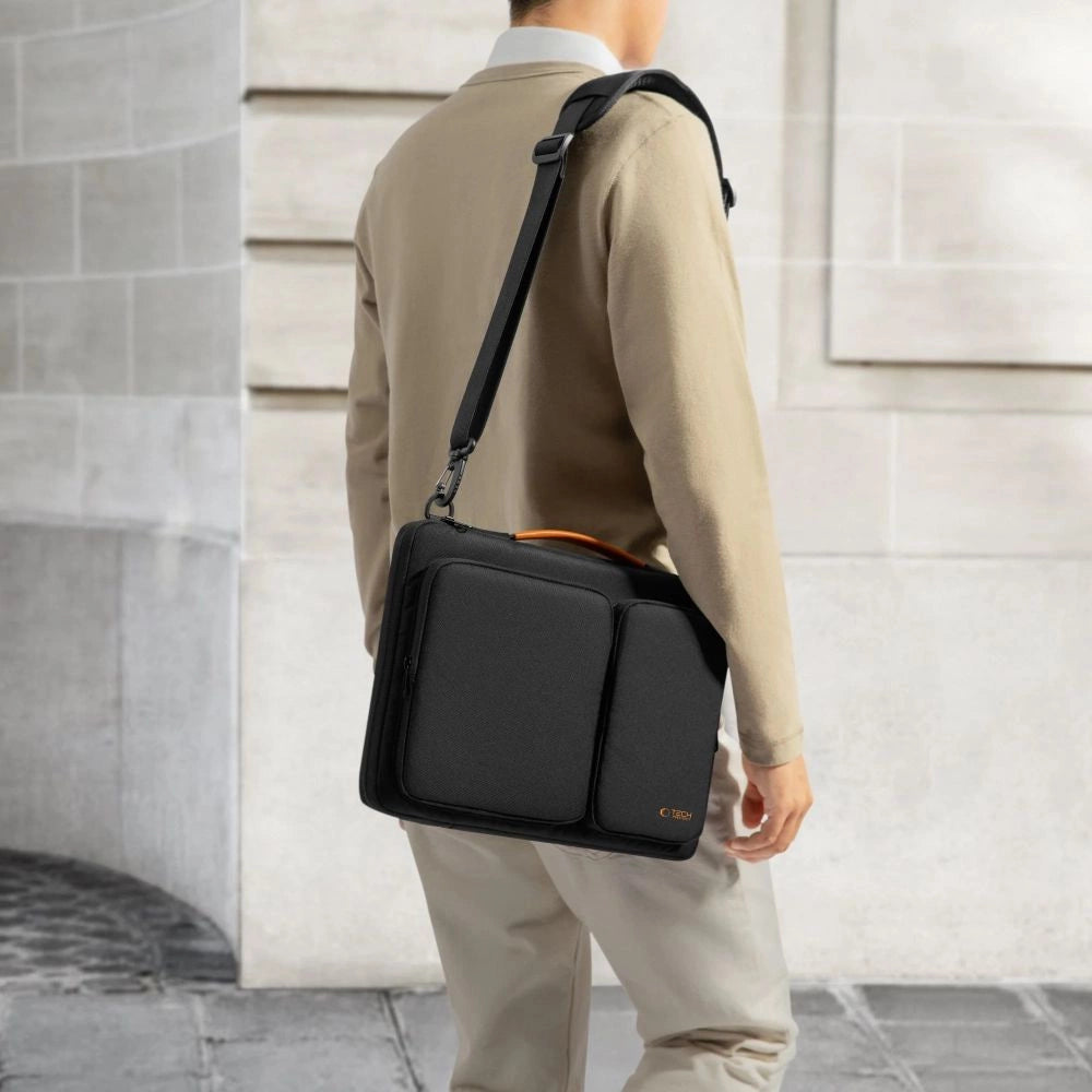Tech-Protect Defender Bag for 15-16 Laptop - Black and Orange_12