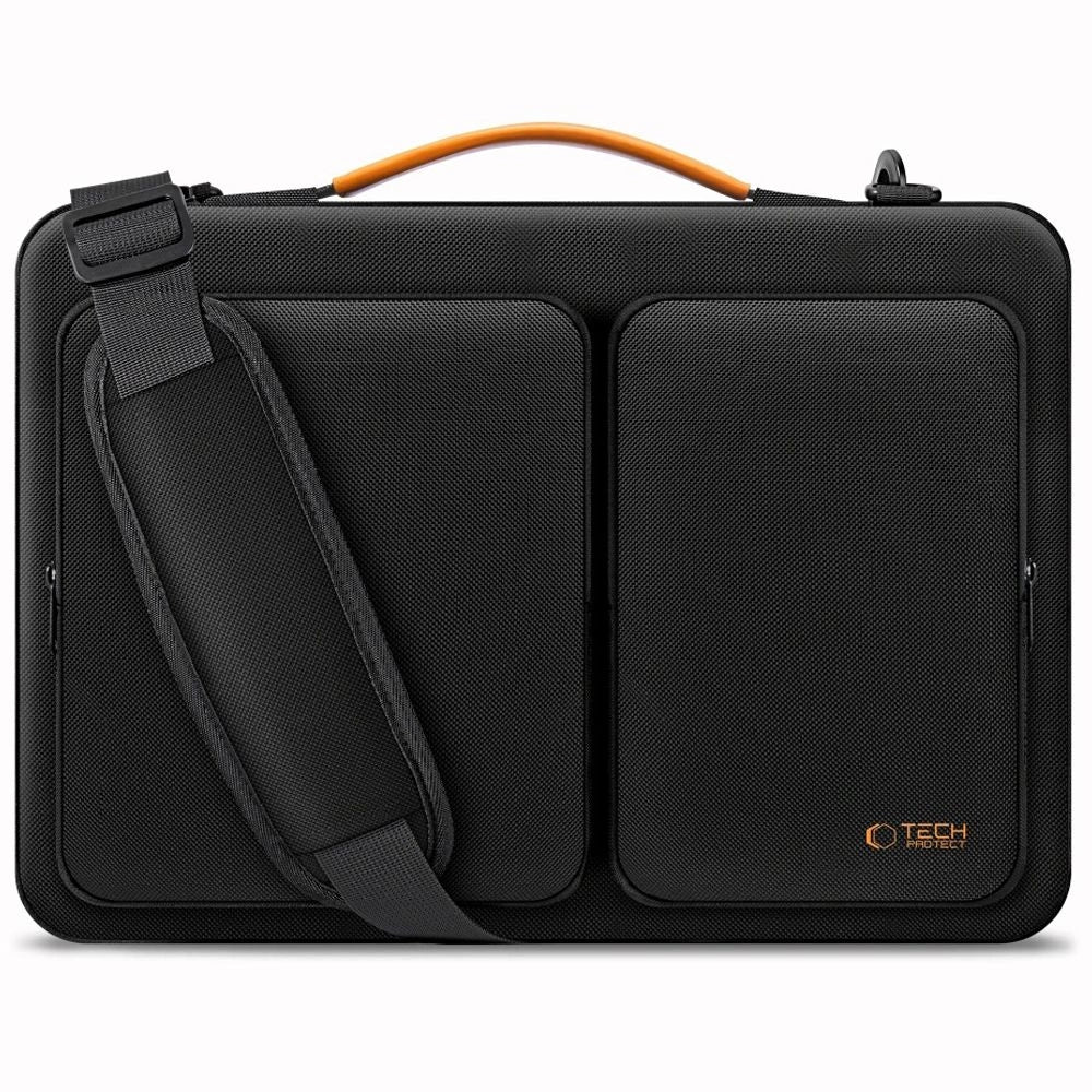 Tech-Protect Defender Bag for Laptop 13-14 - Black and Orange_0
