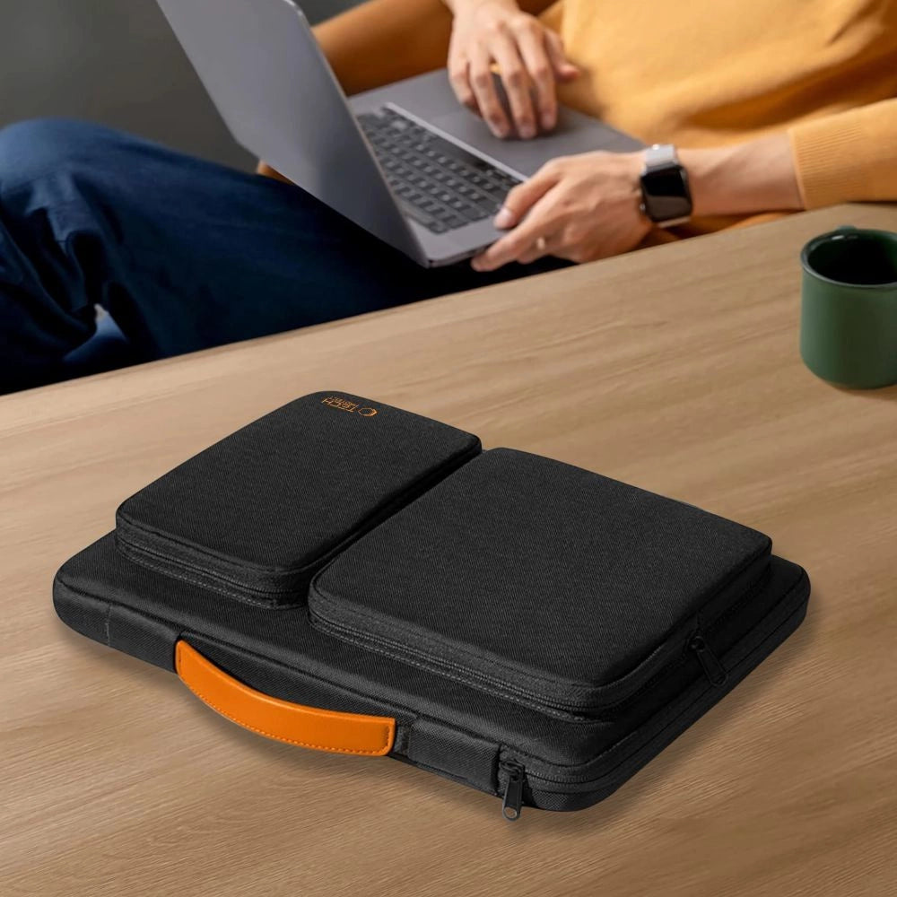 Tech-Protect Defender Bag for Laptop 13-14 - Black and Orange_13