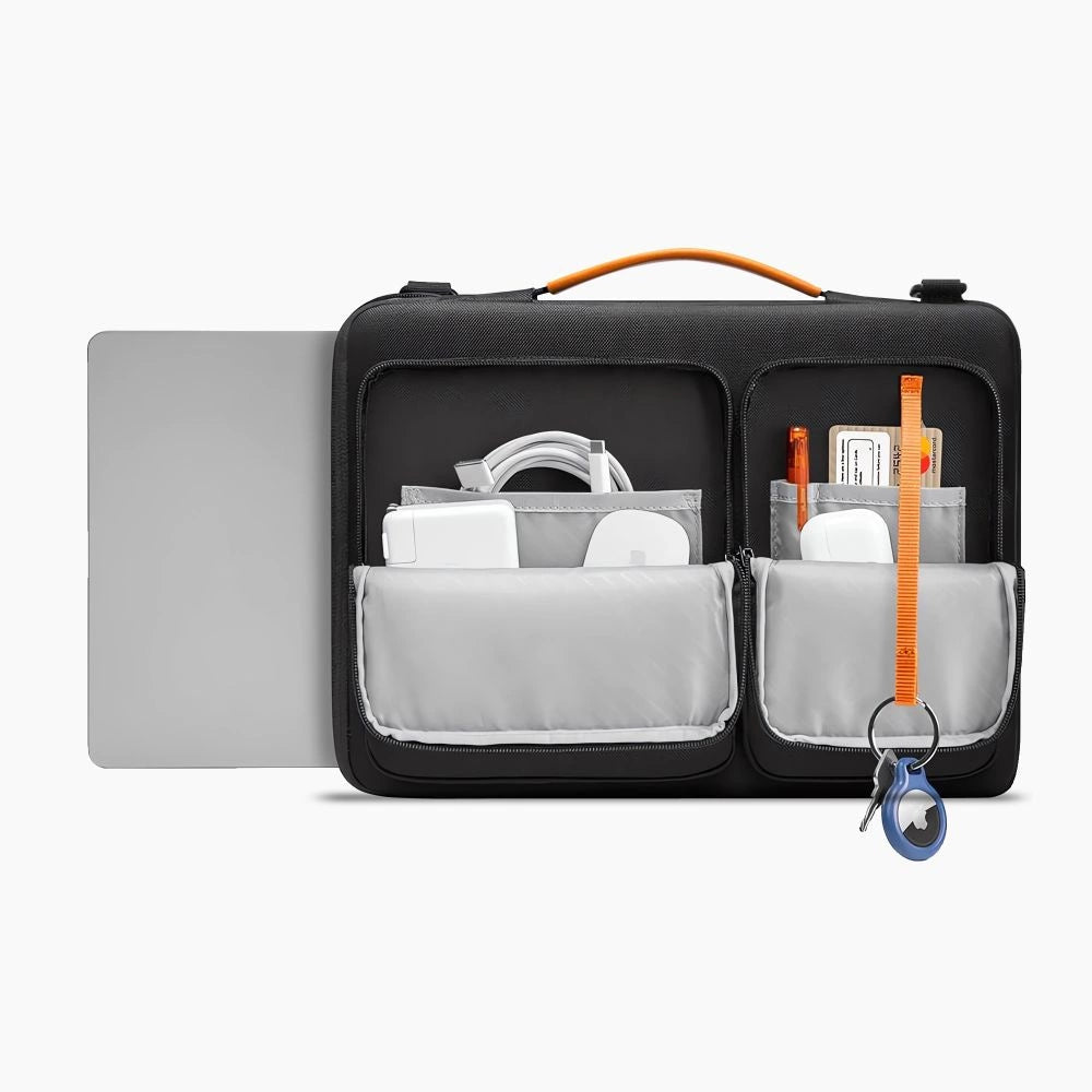 Tech-Protect Defender Bag for Laptop 13-14 - Black and Orange_5