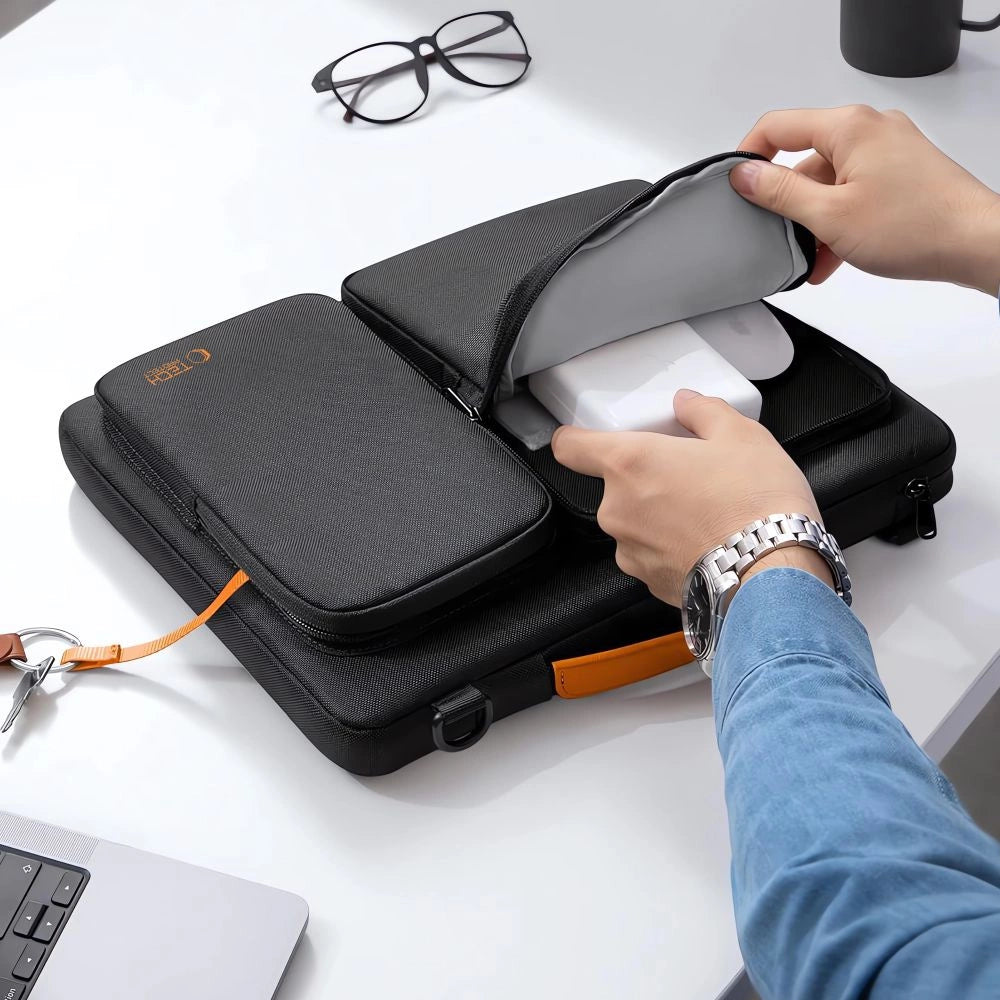 Tech-Protect Defender Bag for Laptop 13-14 - Black and Orange_7