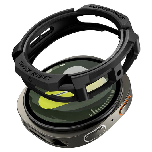 Spigen Rugged Armor Case for Samsung Galaxy Watch 8 44mm - Matte Black_0