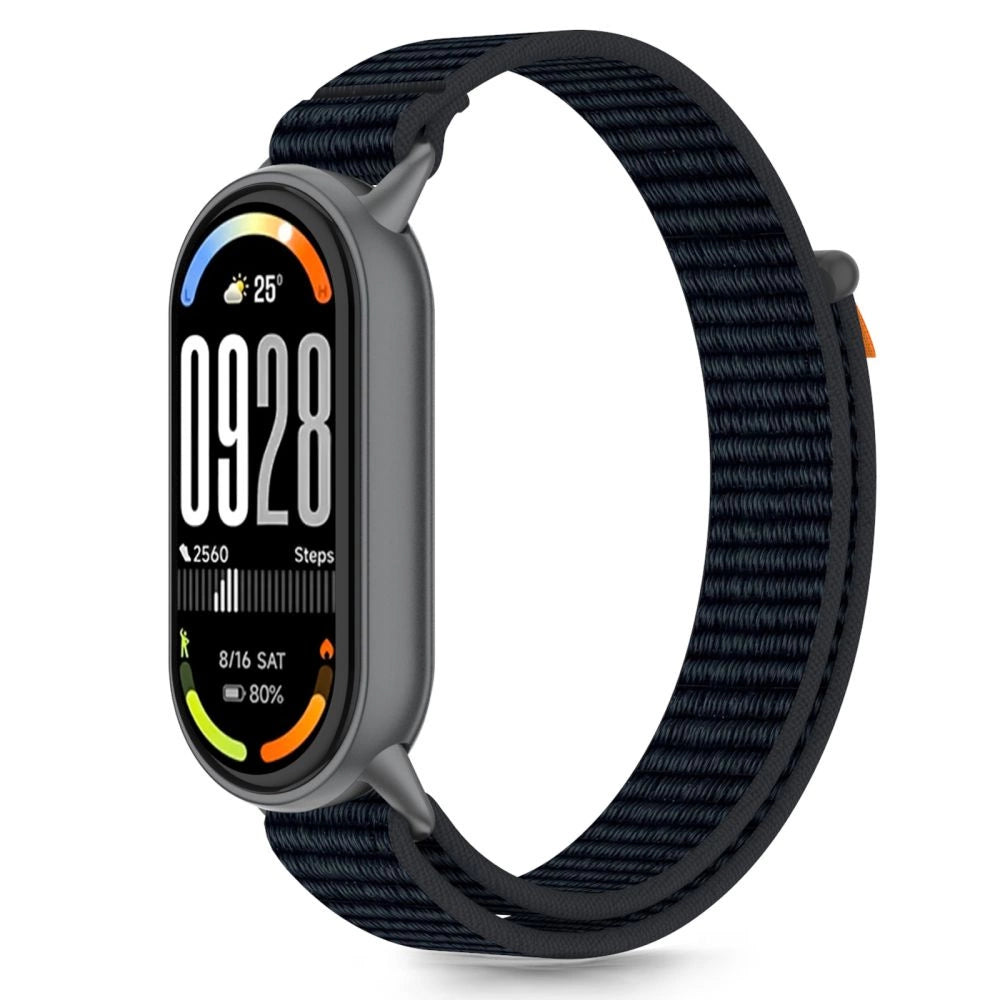 Tech-Protect Nylon Pro Strap for Xiaomi Smart Band 8/9/10/NFC - Black and Orange_0