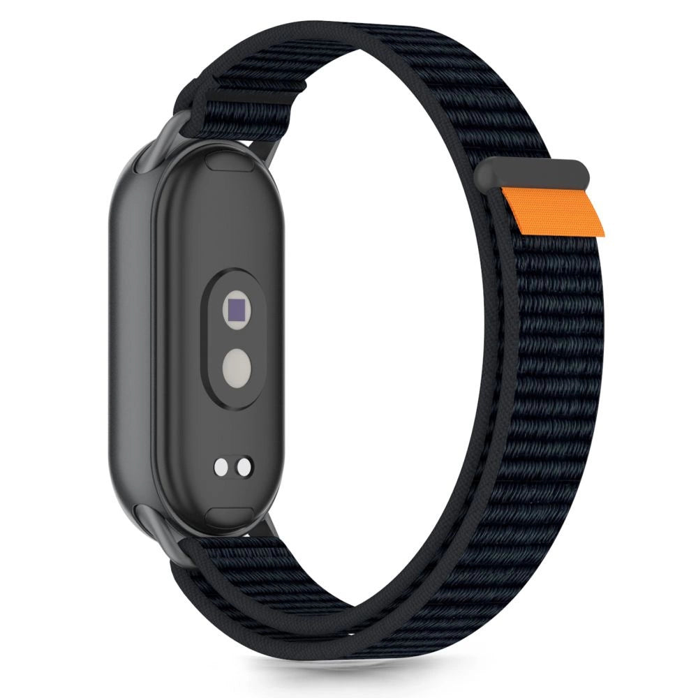 Tech-Protect Nylon Pro Strap for Xiaomi Smart Band 8/9/10/NFC - Black and Orange_1