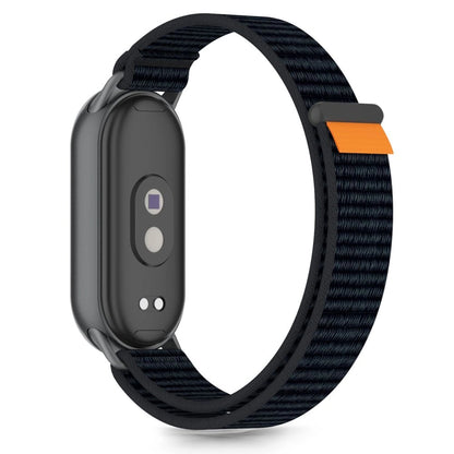 Tech-Protect Nylon Pro Strap for Xiaomi Smart Band 8/9/10/NFC - Black and Orange_1