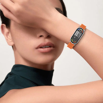 Tech-Protect Nylon Pro Strap for Xiaomi Smart Band 8/9/10/NFC - Black and Orange_3