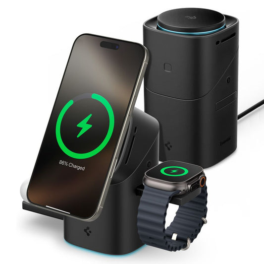Spigen Essential EF223MS 3-in-1 QI2 Wireless Charger - Black_0