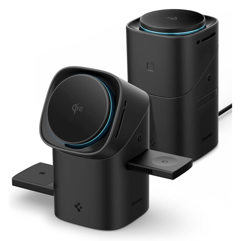 Spigen Essential EF223MS 3-in-1 QI2 Wireless Charger - Black_1