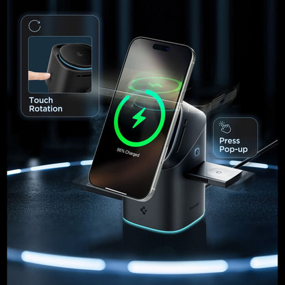 Spigen Essential EF223MS 3-in-1 QI2 Wireless Charger - Black_5