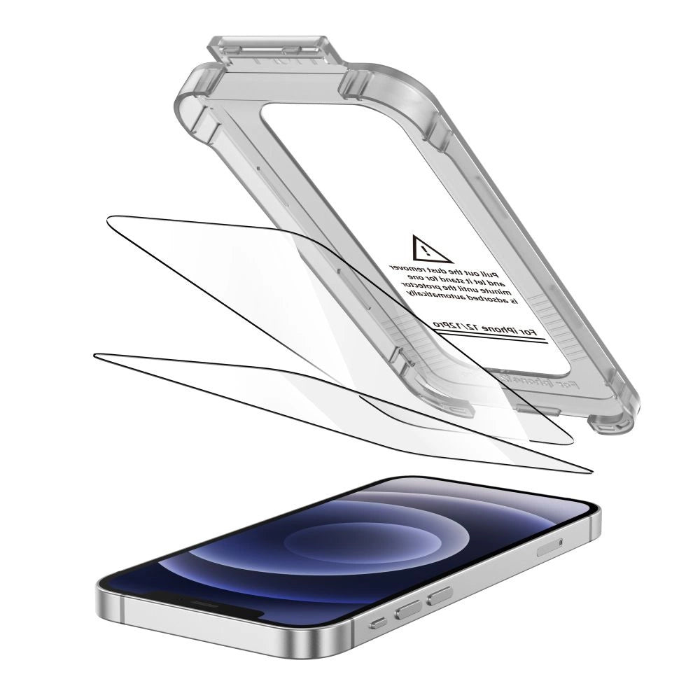 Tech-Protect Quick Set+ 2-pack tempered glass for iPhone 12 / 12 Pro - black_1