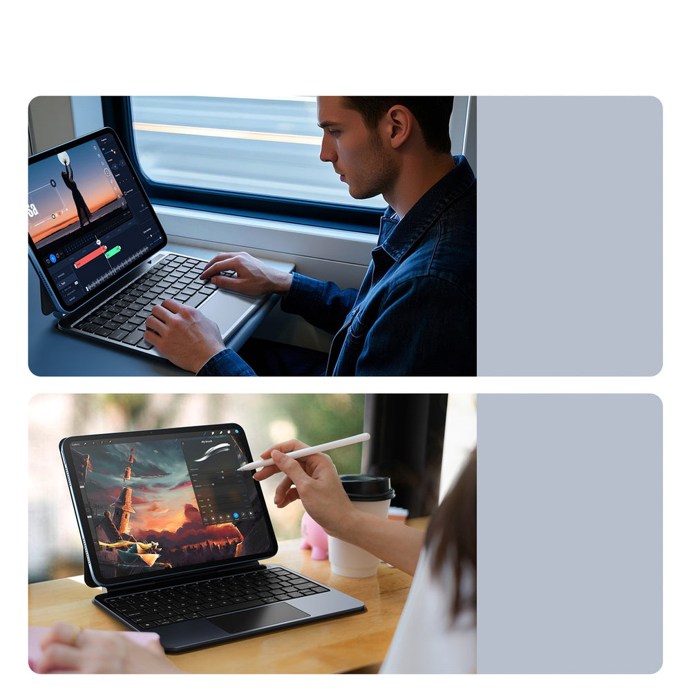 Etui z klawiaturą Dux Ducis (MK series) na iPad 10" (2022) iPad 11" (2025) - czarne_6