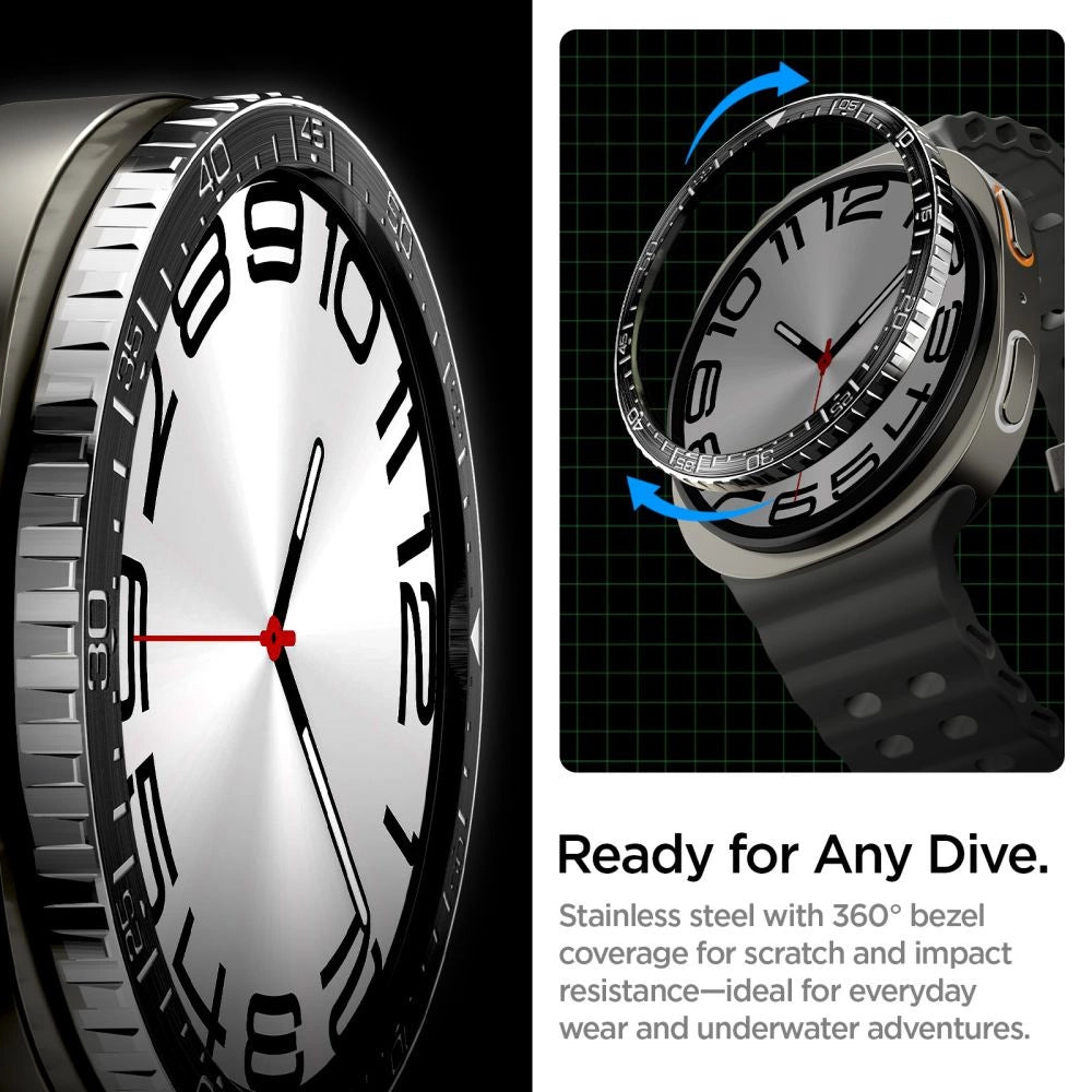 Spigen Bezel Tune Diver Cover for Samsung Galaxy Watch 8 44mm - Black_11