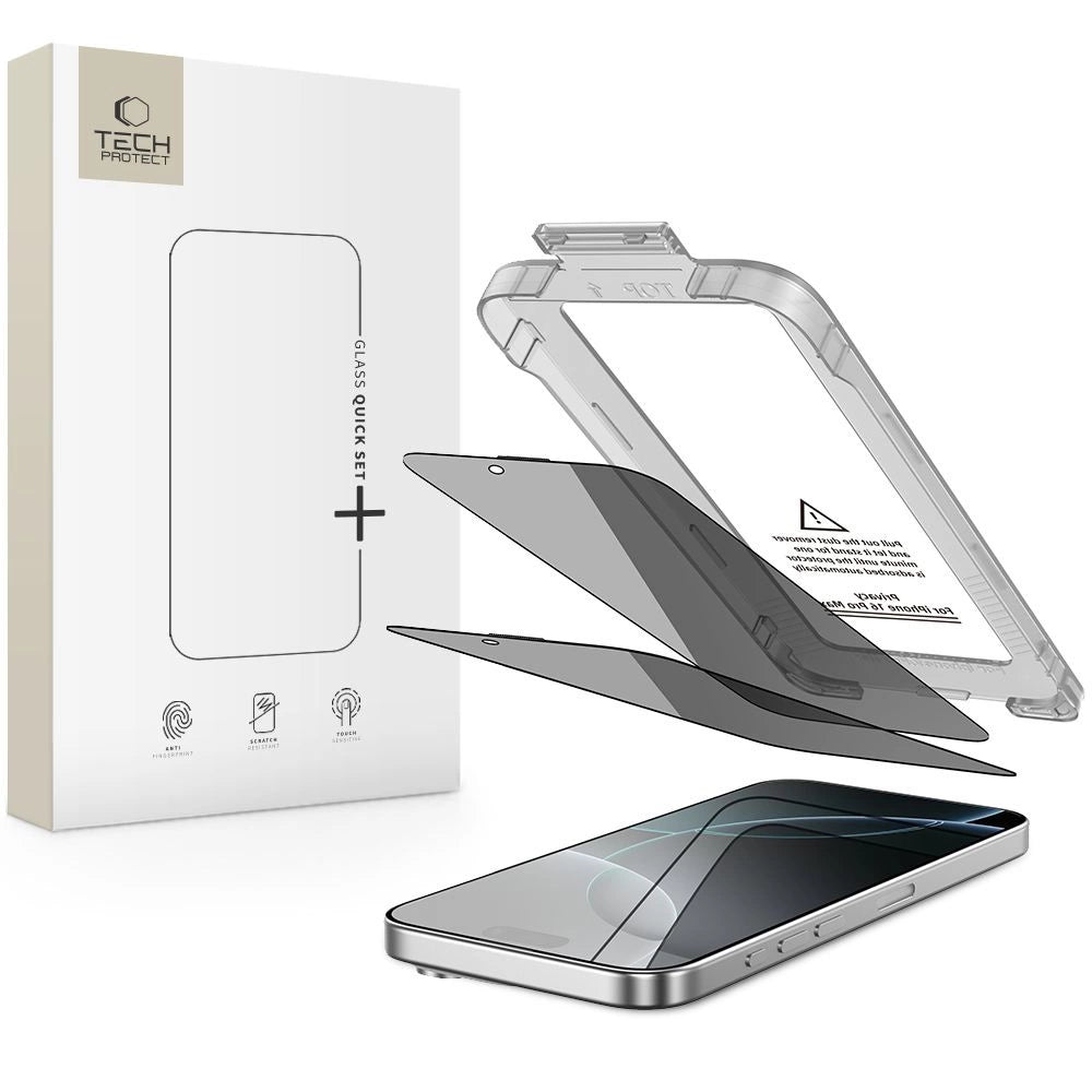Tech-Protect Quick Set Spy+ Privacy Glass 2-pack for iPhone 16 Pro_0