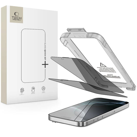 Tech-Protect Quick Set Spy+ Privacy Glass 2-pack for iPhone 16 Pro_0