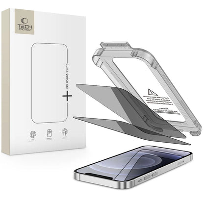 Tech-Protect Quick Set Spy+ Privacy Glass 2-pack for iPhone 12 / 12 Pro_0