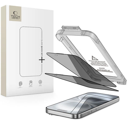 Tech-Protect Quick Set Spy+ Privacy Glass 2-pack for iPhone 15 / 16_0