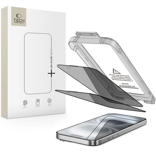 Tech-Protect Quick Set Spy+ Privacy Glass 2-pack for iPhone 15 / 16_0