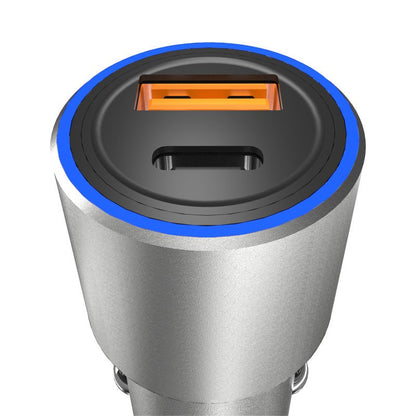 Dudao USB / USB Car Charger Type C Power Delivery Quick Charge 22.5 W Gray (R4PQ)_1