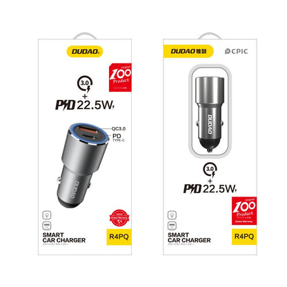 Dudao USB / USB Car Charger Type C Power Delivery Quick Charge 22.5 W Gray (R4PQ)_4
