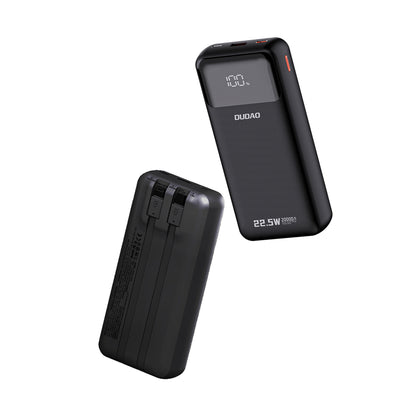 Dudao K15Pro Power Bank 20000mAh 22.5W PD USB-C / USB-A / Built-in Lightning and USB-C Cables - Black_2