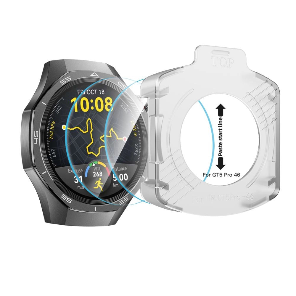 Tech-Protect Easy Set+ 2-pack tempered glass for Huawei Watch GT 5 Pro 46 mm - transparent_1