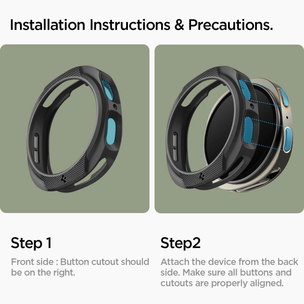 Spigen Liquid Air Case for Samsung Galaxy Watch 8 40mm - Matte Black_13