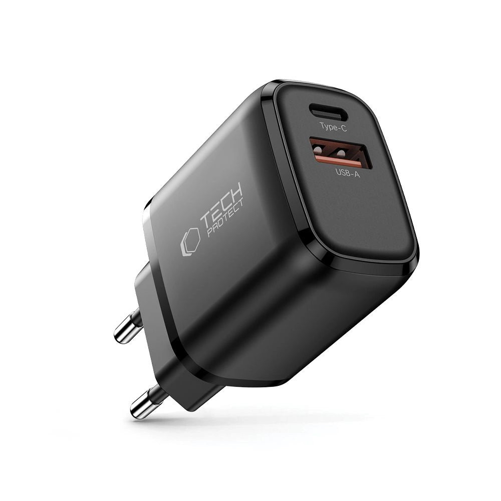 Tech-Protect NCA20 PD 20W / QC3.0 USB-A / USB-C wall charger - black_1