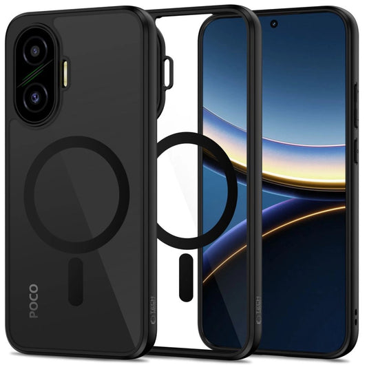 Tech-Protect MagMat MagSafe Case for Xiaomi Poco F7 5G - Black and Transparent_0