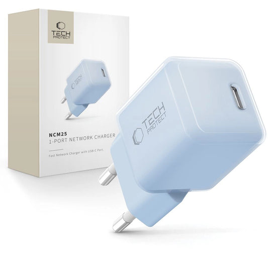 Tech-Protect NCM25 USB-C PD 25W Wall Charger - Blue_0