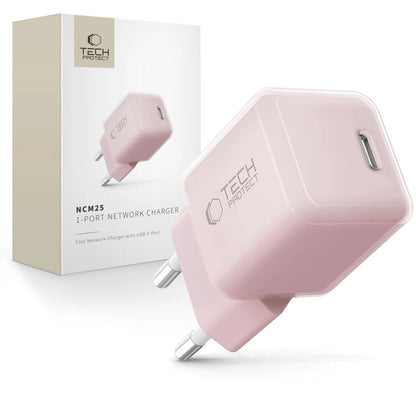 Tech-Protect NCM25 USB-C PD 25W Wall Charger - Pink_0