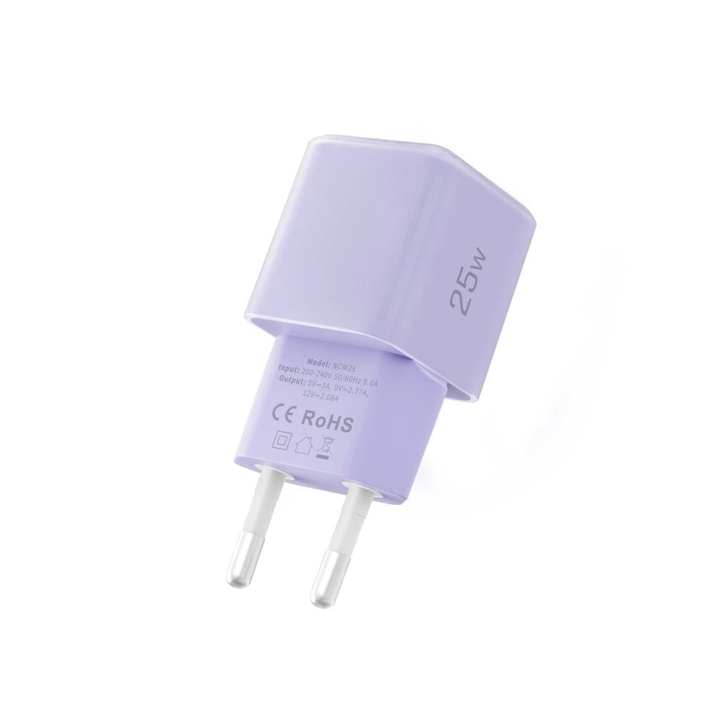 Tech-Protect NCM25 USB-C PD 25W Wall Charger - Purple_3