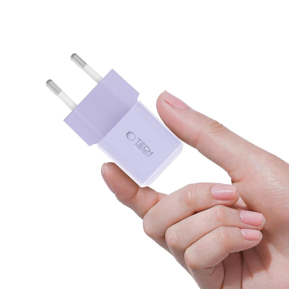 Tech-Protect NCM25 USB-C PD 25W Wall Charger - Purple_4