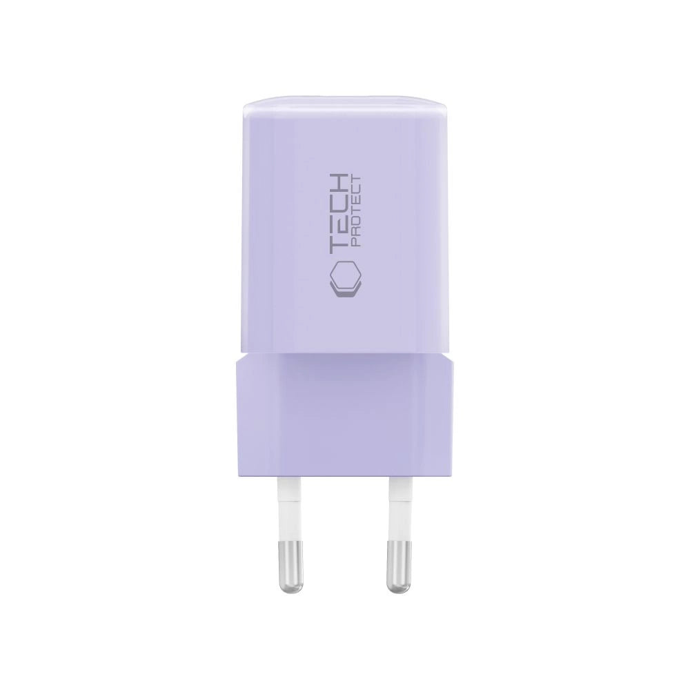 Tech-Protect NCM33 PD 33W QC3.0 USB-C / USB-C Wall Charger - Purple_2