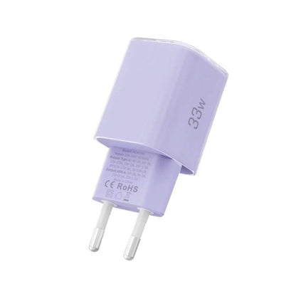 Tech-Protect NCM33 PD 33W QC3.0 USB-C / USB-C Wall Charger - Purple_3