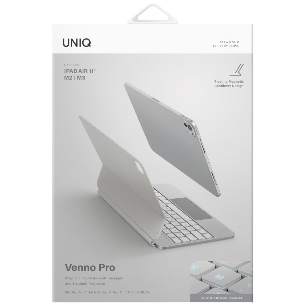 Uniq Venno Pro Magnetic Smart Case with Keyboard for iPad Air 10.9" (2020/2022) / Pro 11" (2021/2022) / Air 11" (2024/2025/2026) - White_7