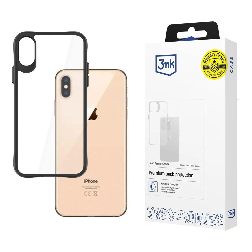 3mk Satin Armor Case+ for iPhone Xs Max - Transparent Black_0