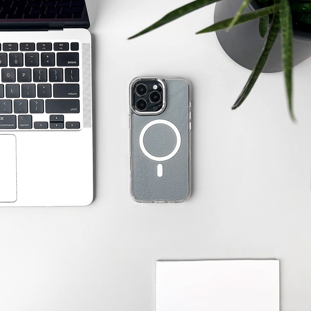 Glitter Case MagSafe Compatible for iPhone 17 - Semi-Transparent_3