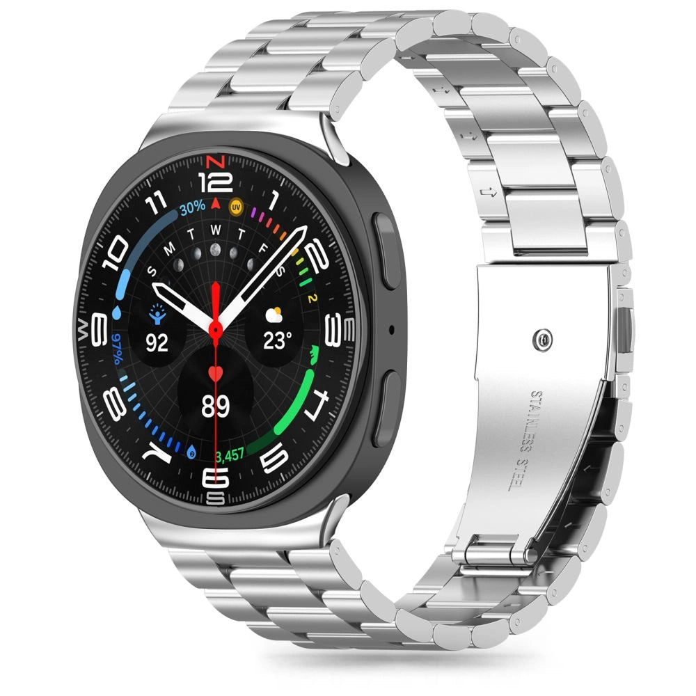 Tech-Protect Stainless Steel Strap for Samsung Galaxy Watch 40/44/46 mm - Silver_0