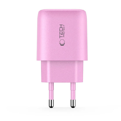 Tech-Protect NCA20 PD 20W QC3.0 USB-A / USB-C Wall Charger - Pink_2