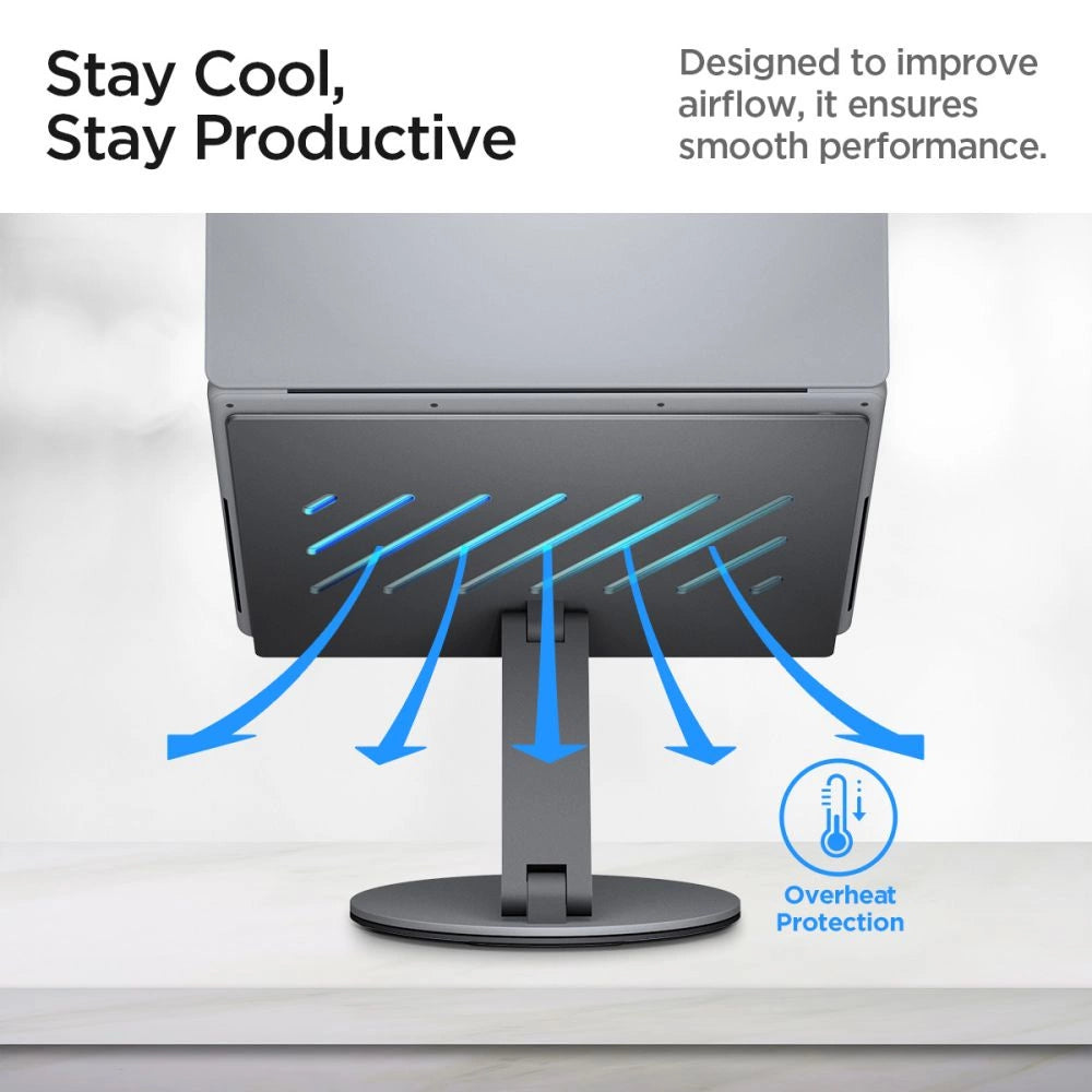 Spigen LD204H Stand + Hub 6-in-1 - Gray_7