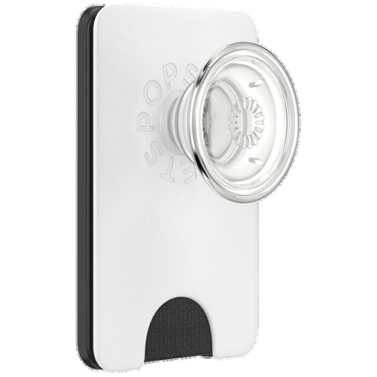 Popsockets PopWallet+ PopGrip PW+ MS G2 MagSafe Wallet Phone Holder and Stand, White and Transparent_0