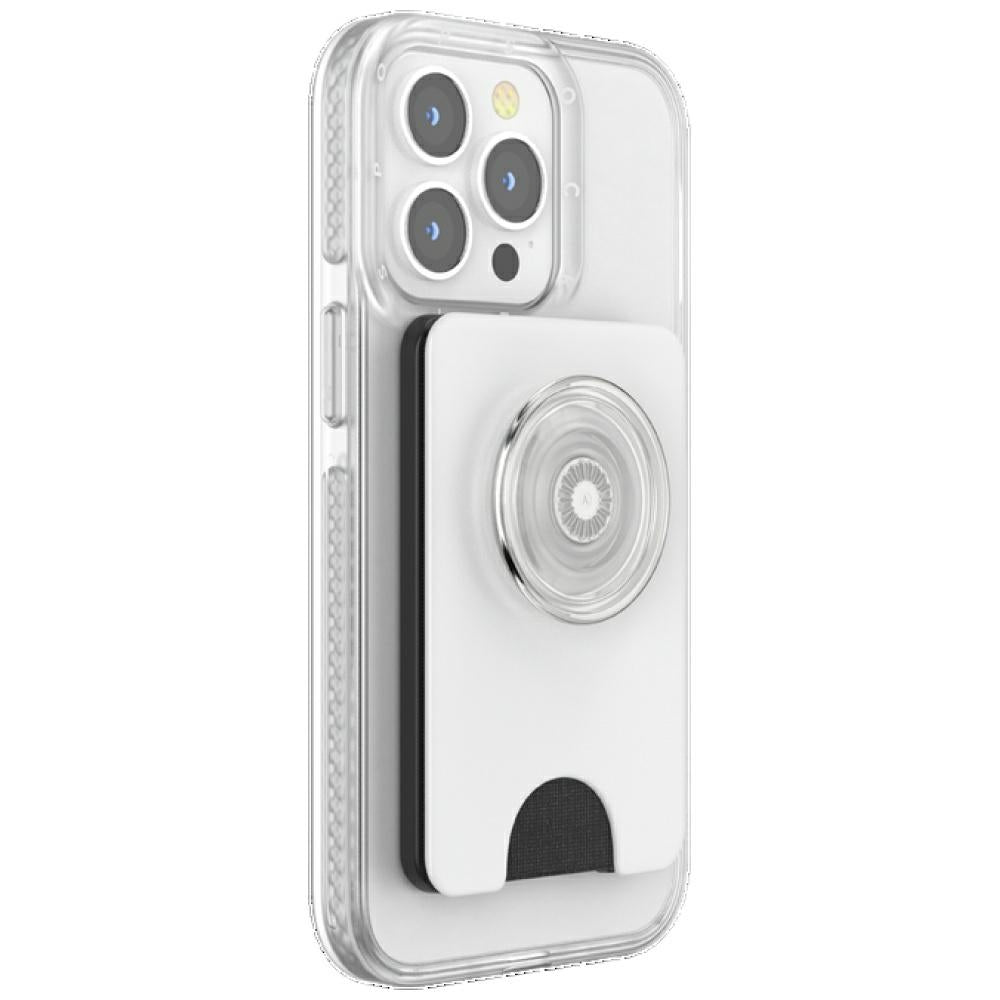 Popsockets PopWallet+ PopGrip PW+ MS G2 MagSafe Wallet Phone Holder and Stand, White and Transparent_4