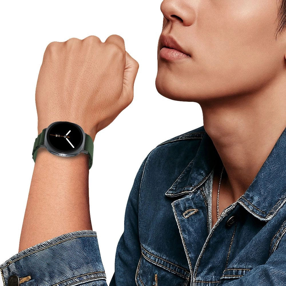 Tech-Protect Nylon Stripe Strap for Samsung Galaxy Watch 40/44/46 mm - Green_3
