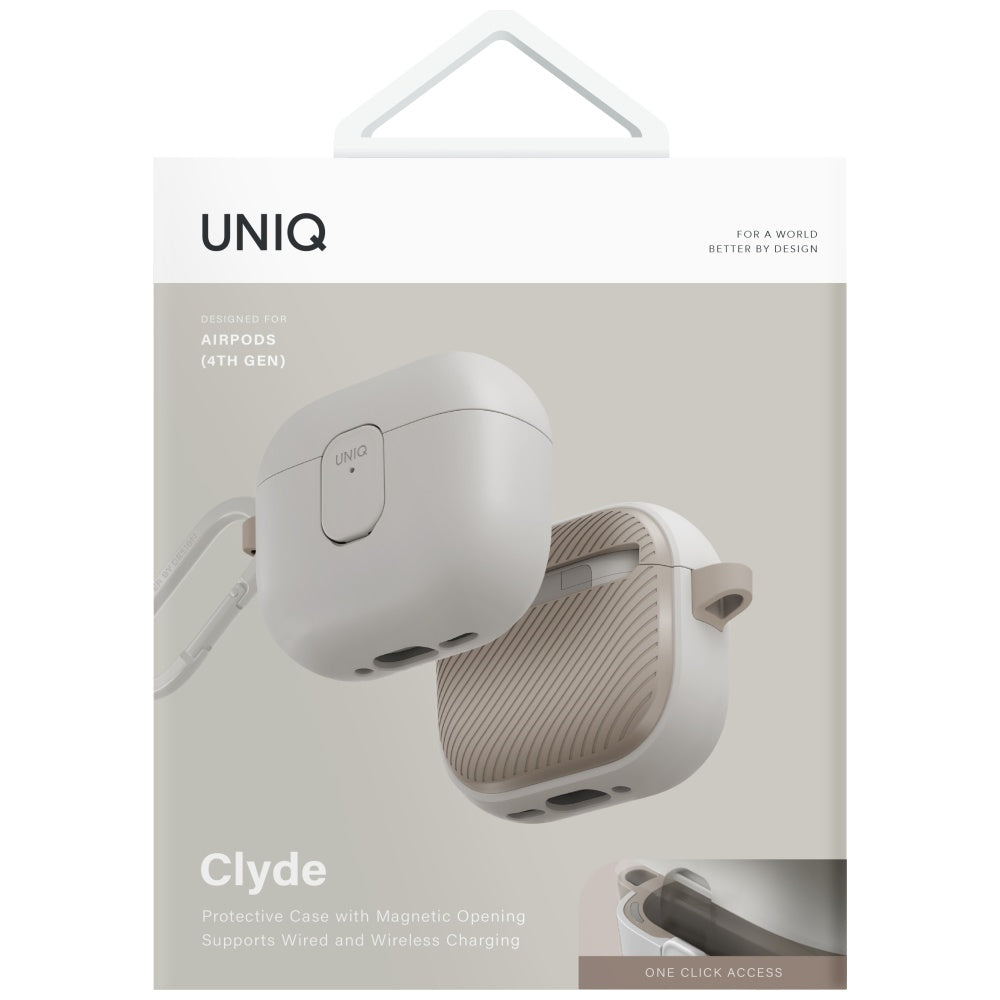 Uniq Clyde Lock Case for AirPods 4 - Beige_4