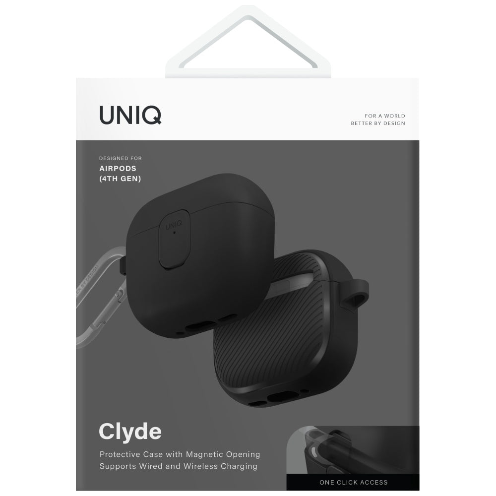 Uniq Clyde Lock Case for AirPods 4 - Black_4